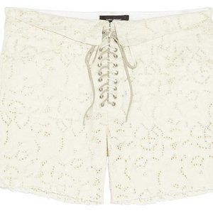 Isabel Marant White Mini Lace Up Iza Shorts size 36